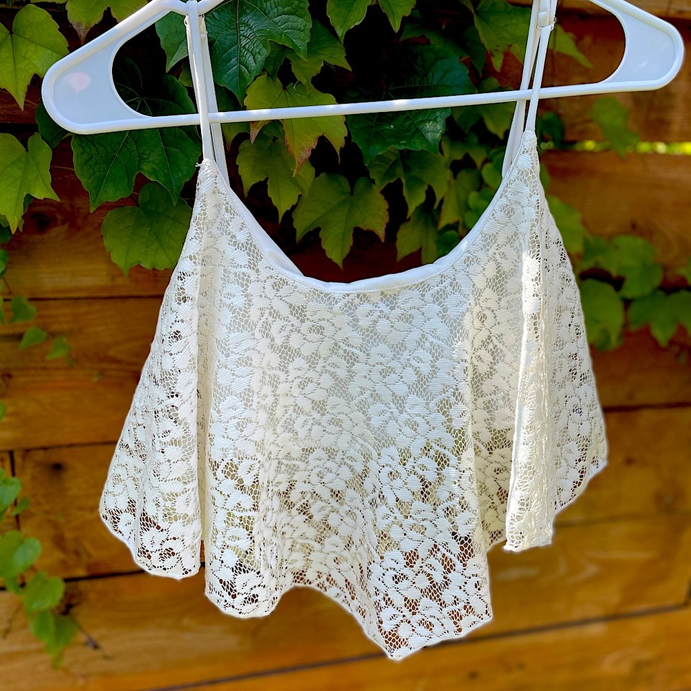Laced Crop Top *built in bra*